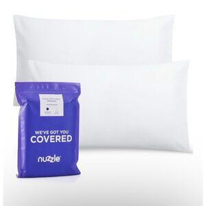 Nuzzle Standard Pillowcases 100% Cotton Envelope Closure Soft Set